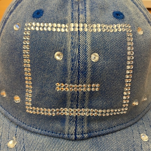 ⭐️Acne Crystal Denim Baseball Cap - Picture 2 of 6